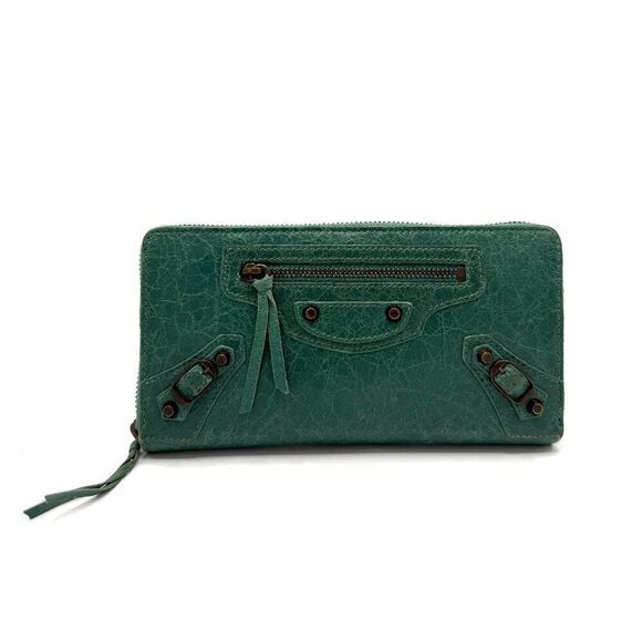 Balenciaga Green City Zippy Wallet - Picture 1 of 7